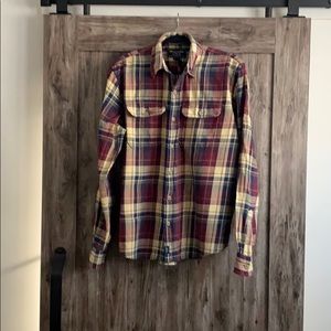A&F Medium Plaid Flannel Shirt